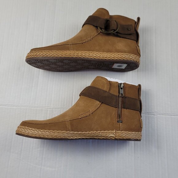 UGG Sloane Brown Suede Ankle Boots Buckle Women's Size 7.5 NWT - Picture 7 of 11